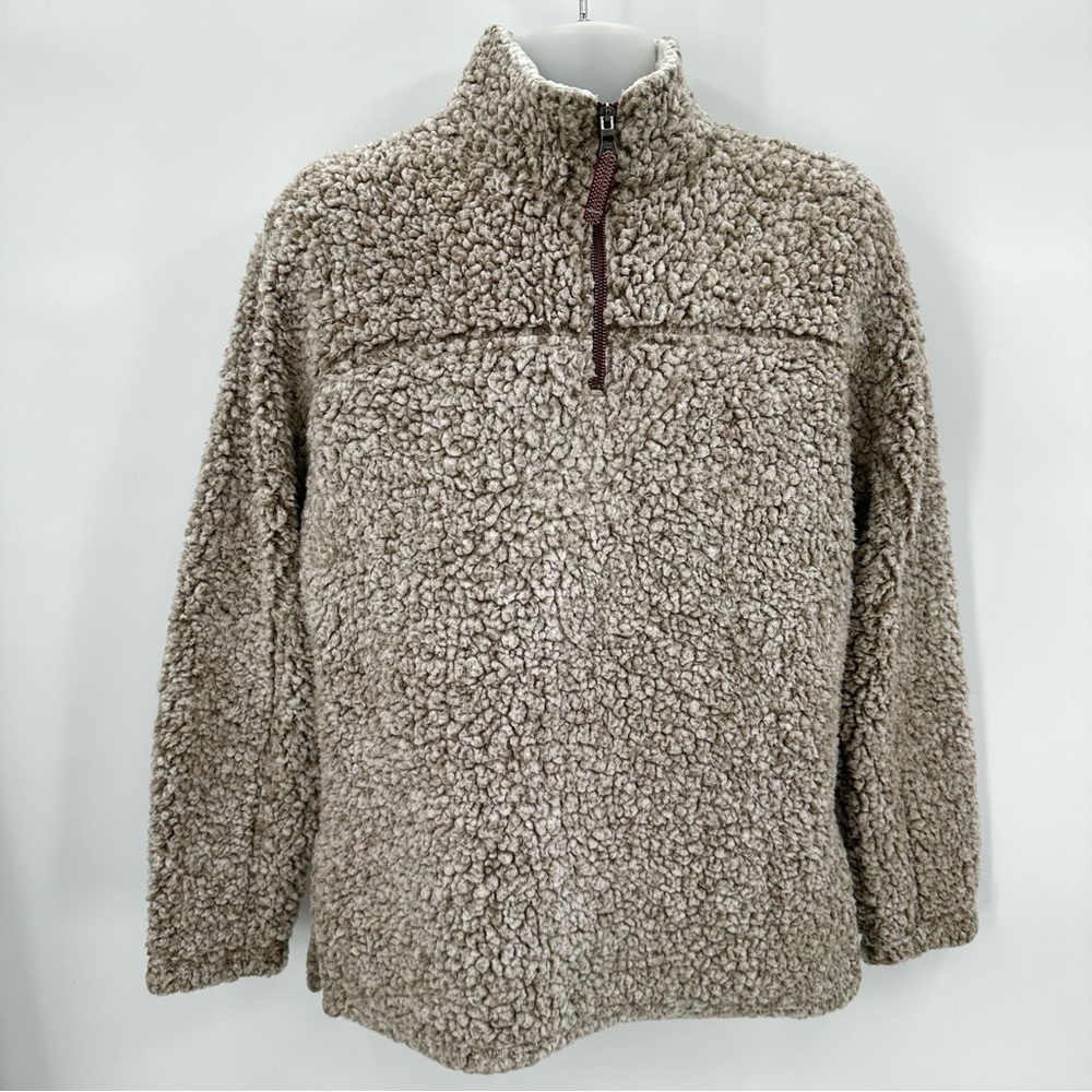 TRUE GRIT Sherpa Pullover Size Small Adult Men’s Frosty Tipped 1/4 Zip READ